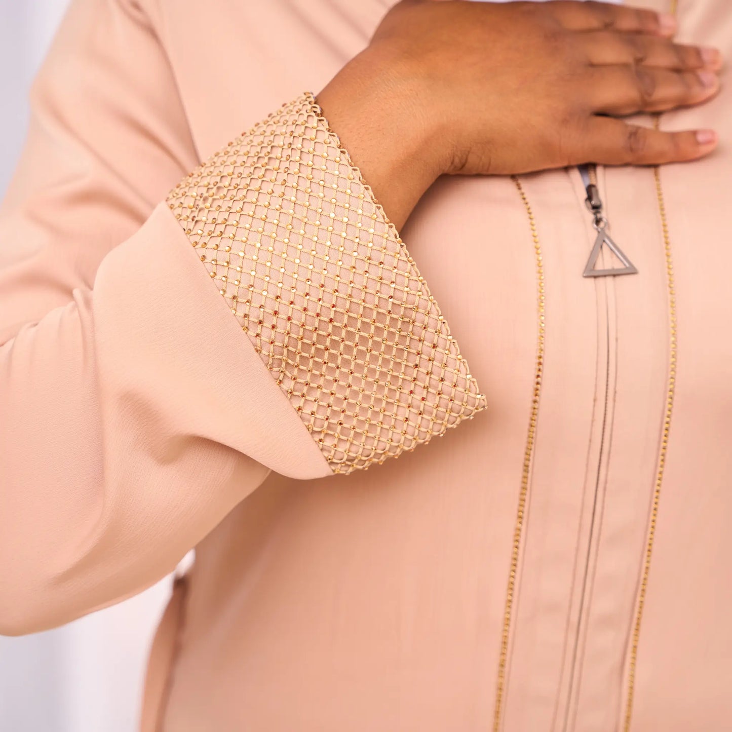 Abaya-Beige Élégante Ma boutique