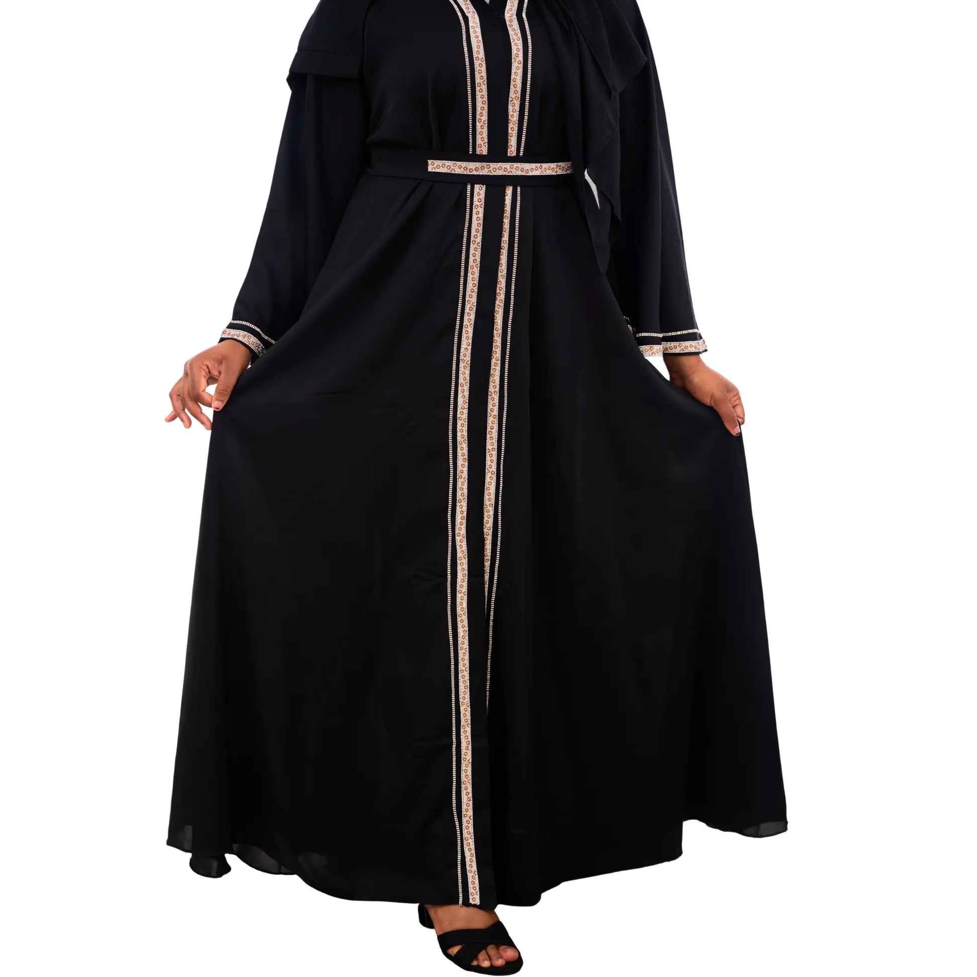 Abaya-noire Léopard Ma boutique