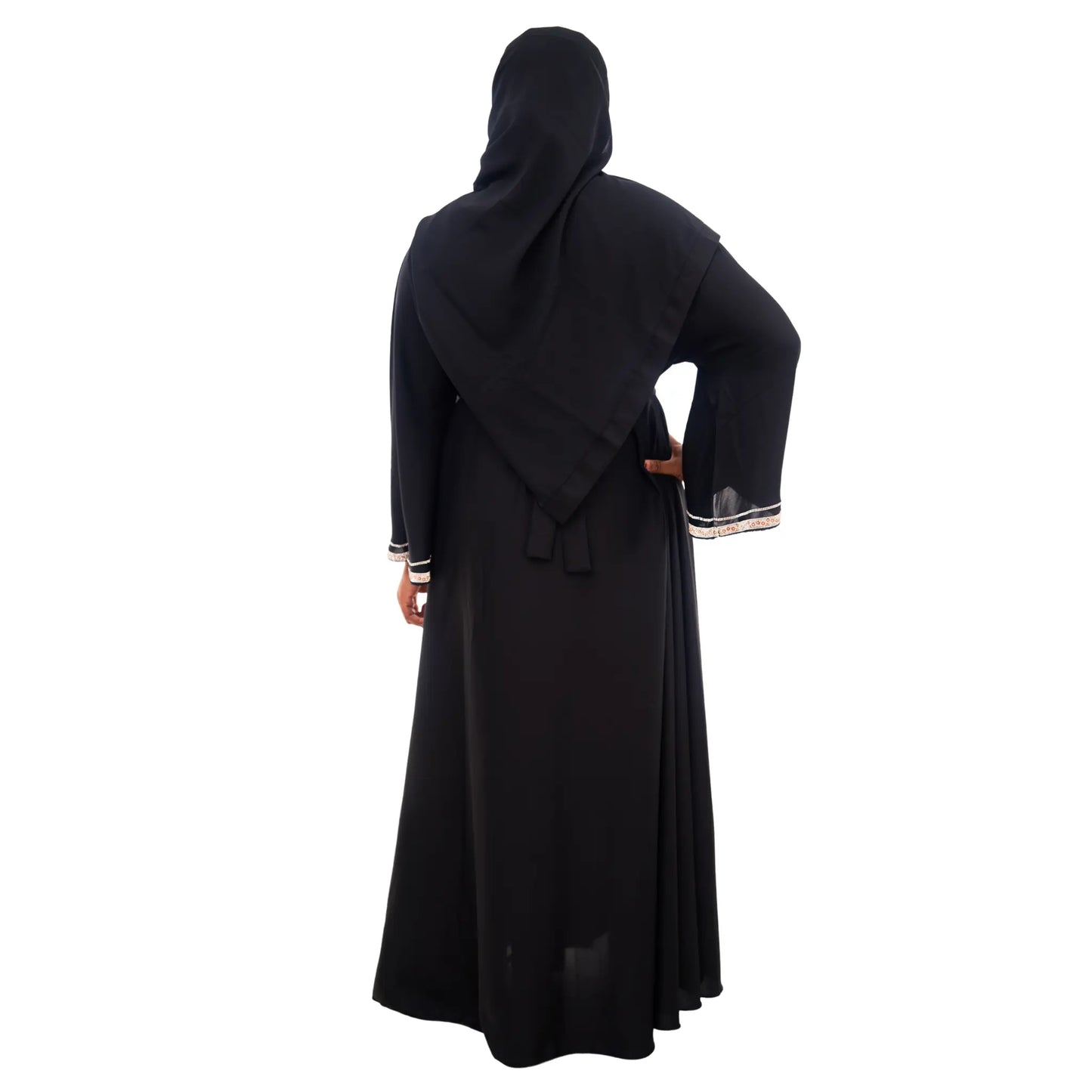 Abaya-noire Léopard Ma boutique
