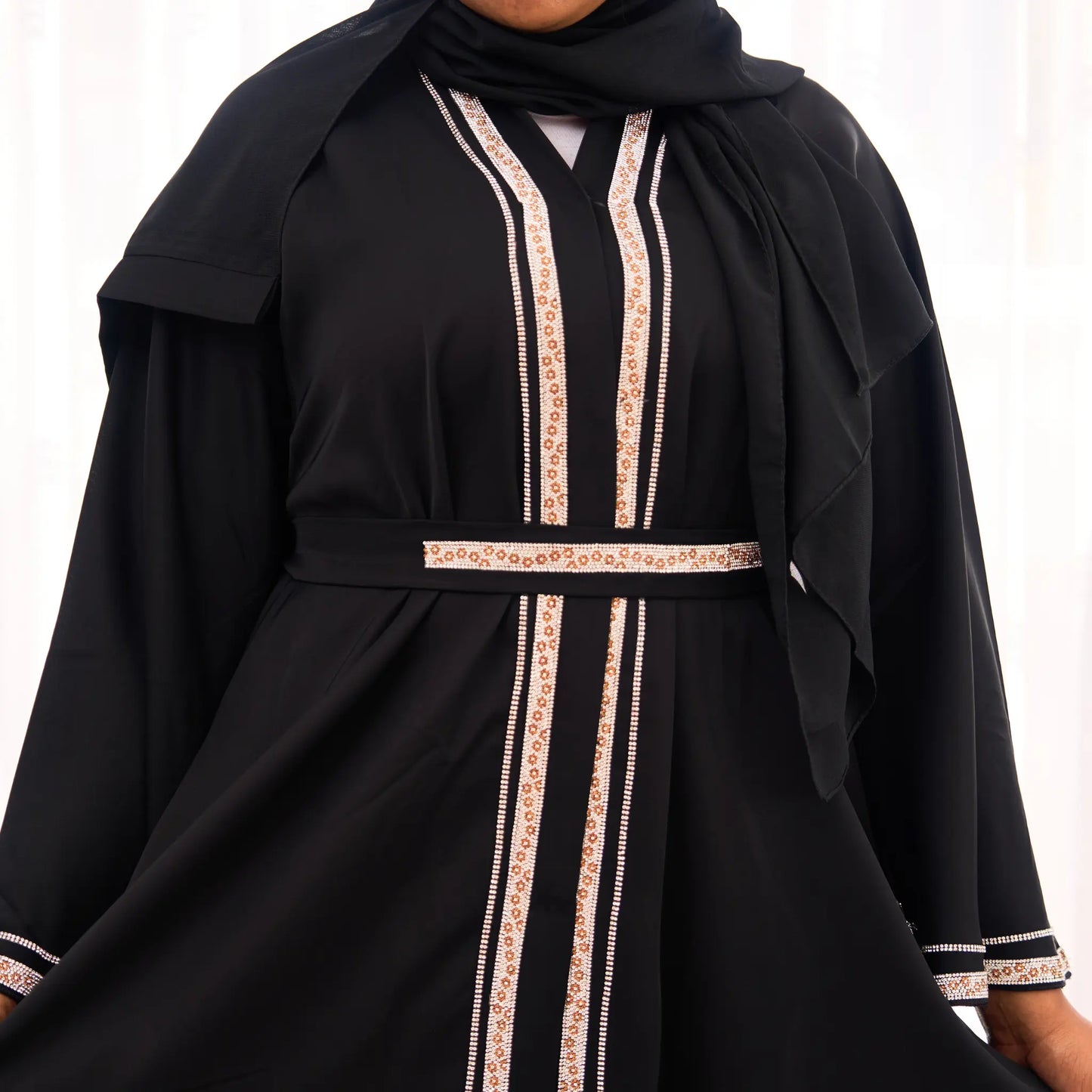 Abaya-noire Léopard Ma boutique