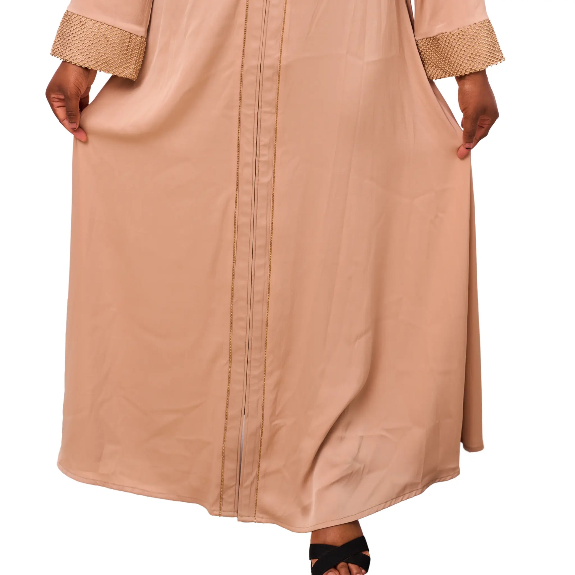 Abaya-Beige Élégante Ma boutique