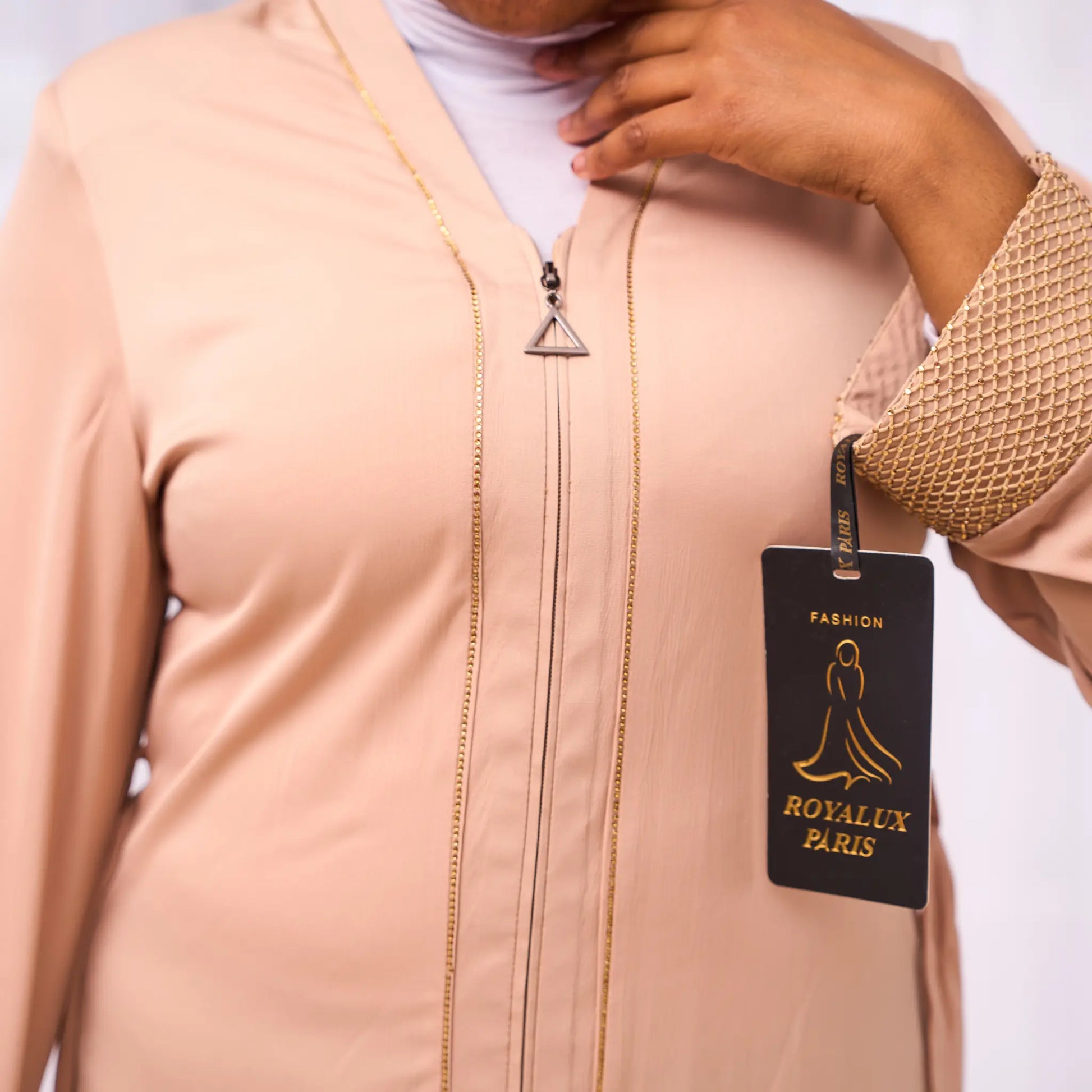 Abaya-Beige Élégante Ma boutique